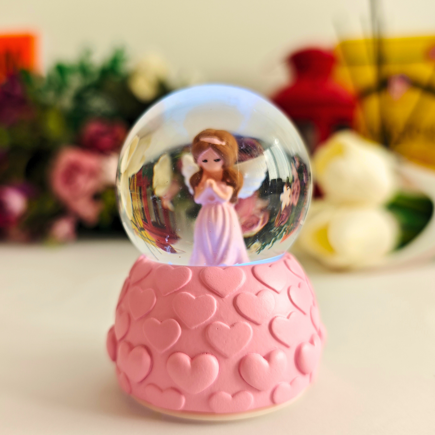 Mini Melek Figürlü Işıklı Küre