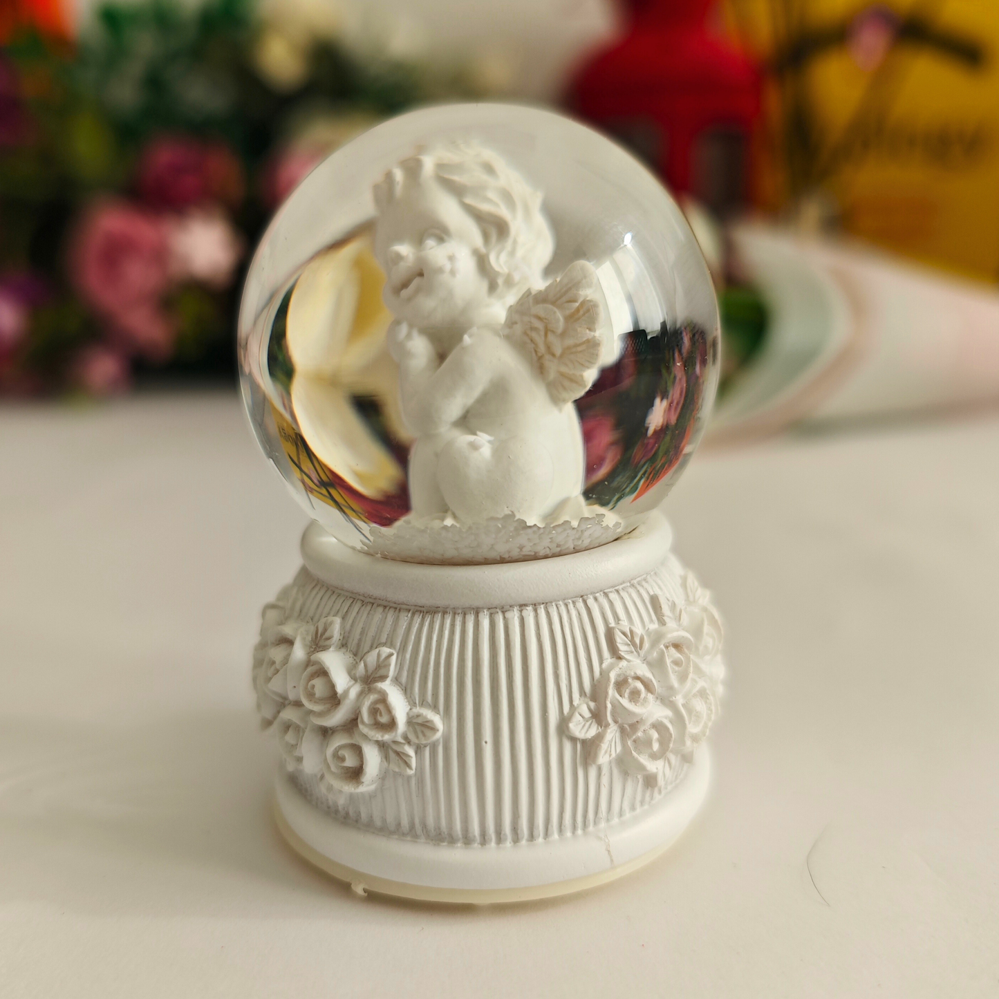 Mini Bebek Melek Figürlü Işıklı Küre