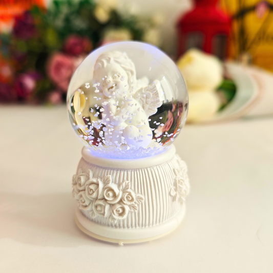 Mini Bebek Melek Figürlü Işıklı Küre